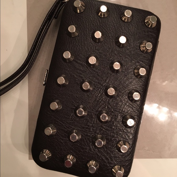 Studded phone case/wallet wristlet