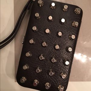 Studded phone case/wallet wristlet