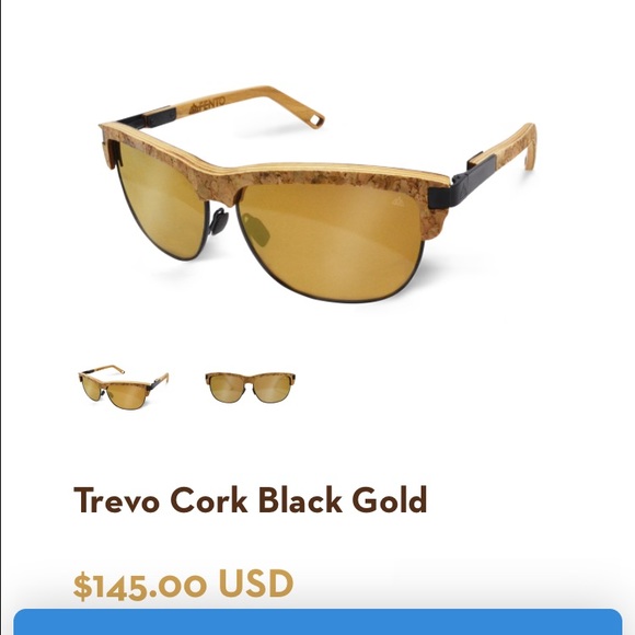 Fento wood black gold sunglasses