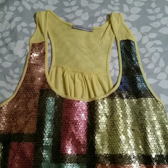 CHAROLETTE RUSSE sequin multicolor tank - Picture 2 of 4