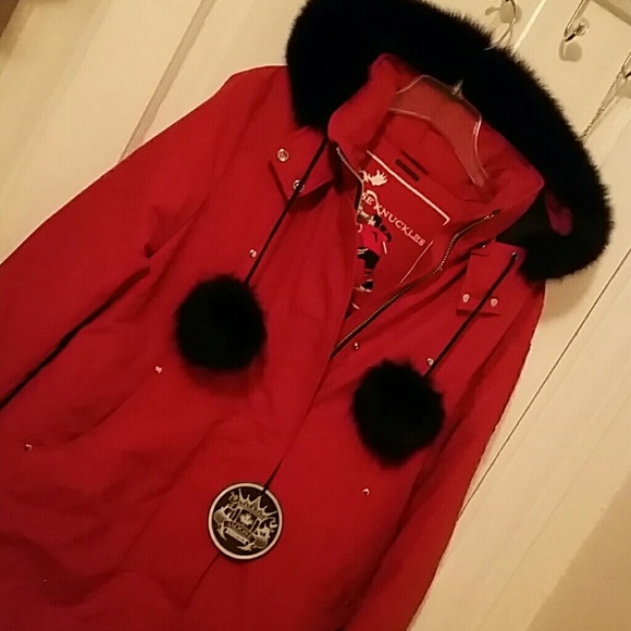 Red Moose Knuckles  Stirling  Fox Fur Down Parka - Picture 4 of 4