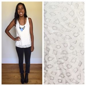 🛍 LOFT Lacey Sleeveless Blouse