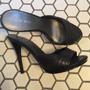 Nine West high heel mules.