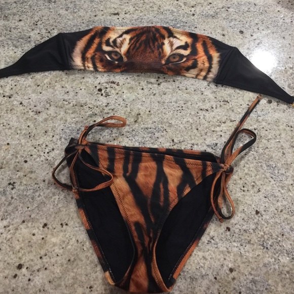 Topshop tiger bikini