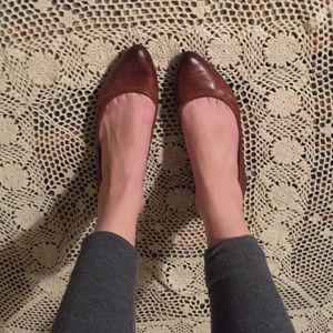 Leather flats