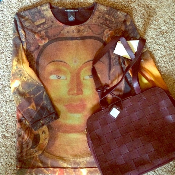 Lauren Ralph Lauren Brown Woven Leather Handbag 🌴
