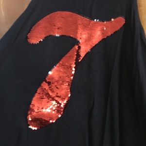 Wildfox sequin Red 7 tank top