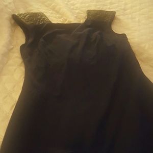 C/S quilted pu shoulder bodycon