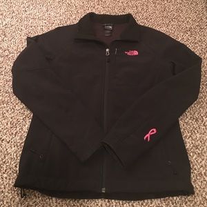 Women's size M black hardshell The North Face coat