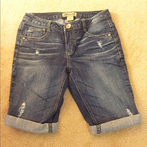"Democracy" Denim Bermuda Shorts