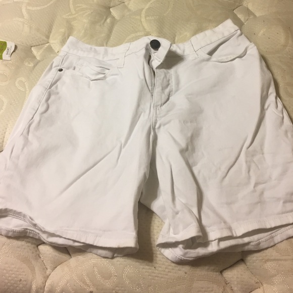 White jean shorts