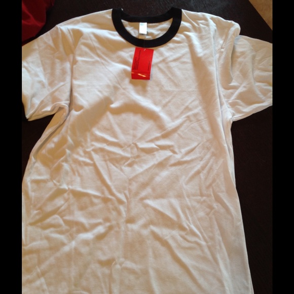 White/navy AA RINGER TEES 😝😝👍🏻❤️ - Picture 2 of 2