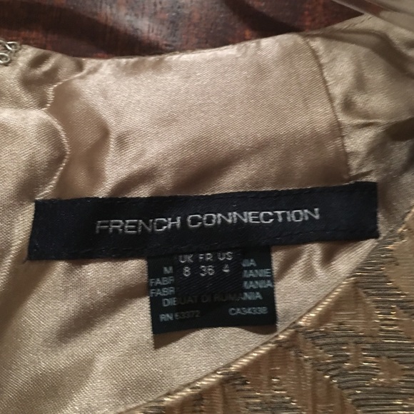 Gold French connection dress - Picture 3 of 5