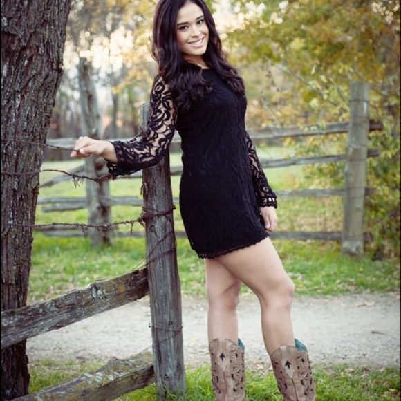 Little black lace dress