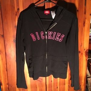 Black and Pink Dickies Zip Up Hoodie