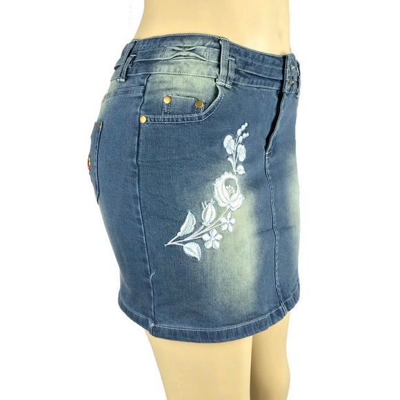 embroidery dezigns Dresses & Skirts - Denim mini skirt