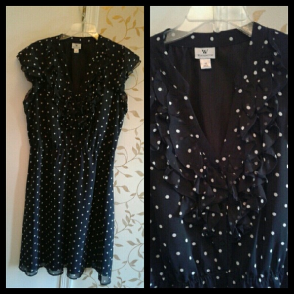 Polka dot ruffle dress