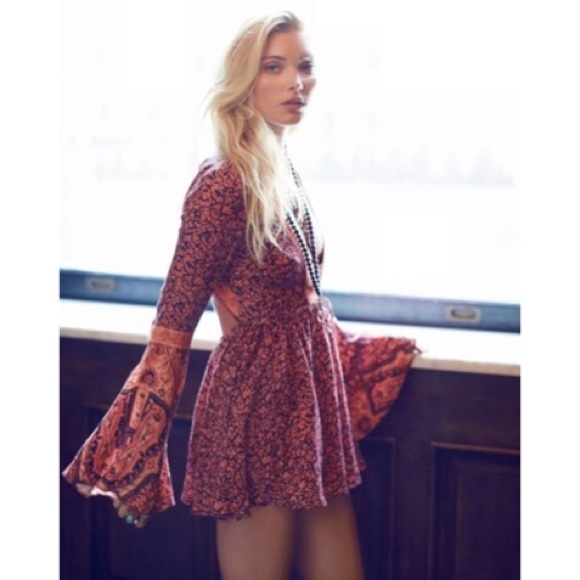 free people orange romper