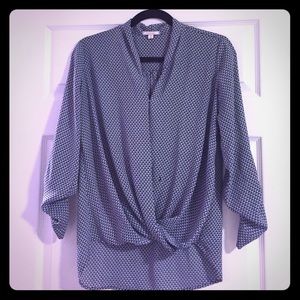 Wrap front blouse