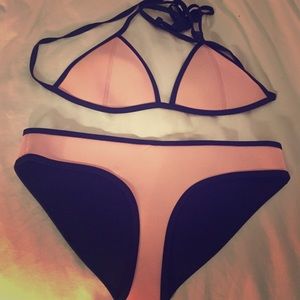 Triangl pink bathing suit