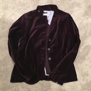 Eggplant Velvet JCrew Blazer Size M