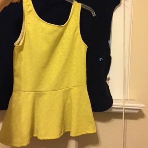 Open back peplum top