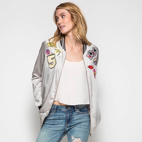 Patch bomber jacket - Picture 2 of 4