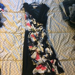 Floral & Ruffle Midi Dress