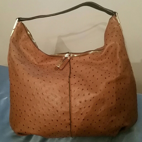 G.I.L.I Molano Double  Zip Exotic  Leather  Hobo