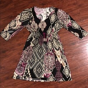 Cristina love printed Women's dress Size Large