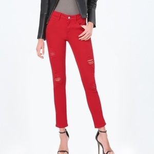 Bebe red HEARTBREAKER JEANS 