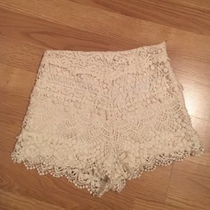 Kimchi blue lace zip up shorts