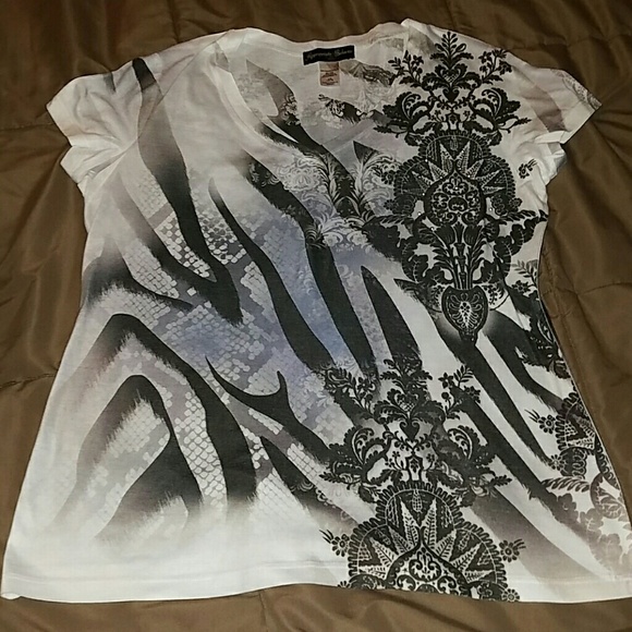 Appropriate Behavior Embellished Top Size Large