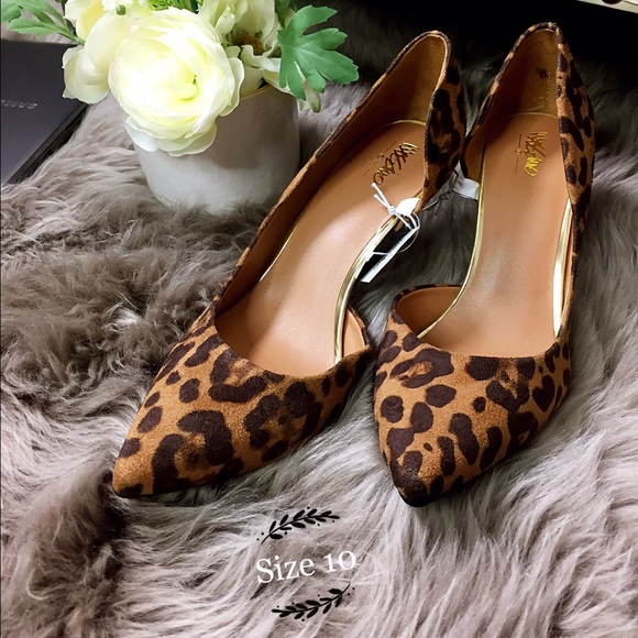 Mossimo leopard pump high heels women lady shoe