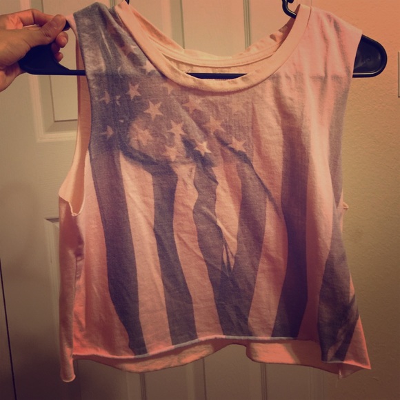 American flag crop top