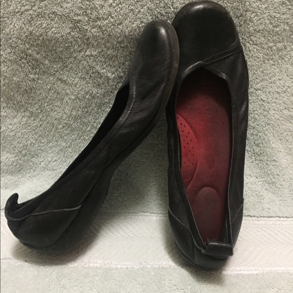 Black slip on flats