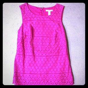 Pink Banana Republic cotton lace top