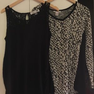 Maternity sweater & black tank