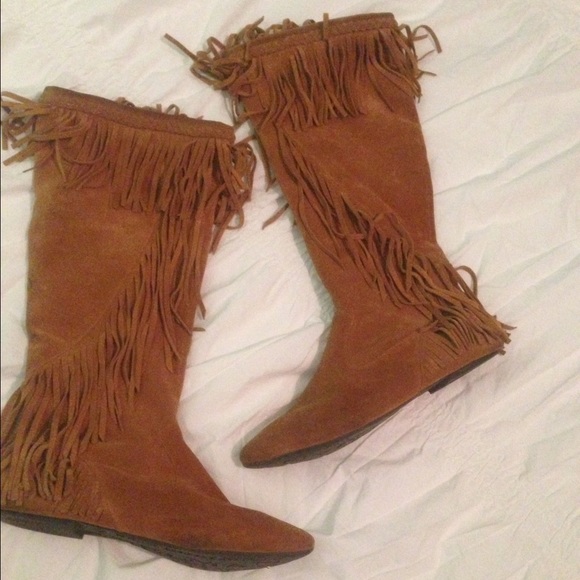Genuine Leather suede Fringe boots 9m Sam Edelman