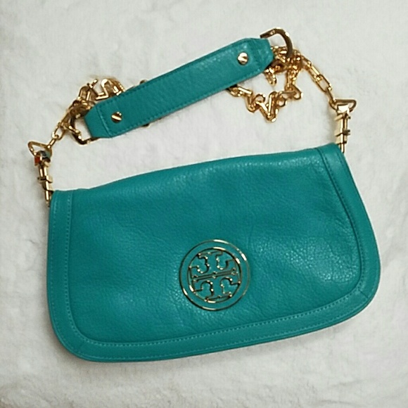 Tory Burch Turquoise Clutch/Crossbody Purse - Picture 2 of 4