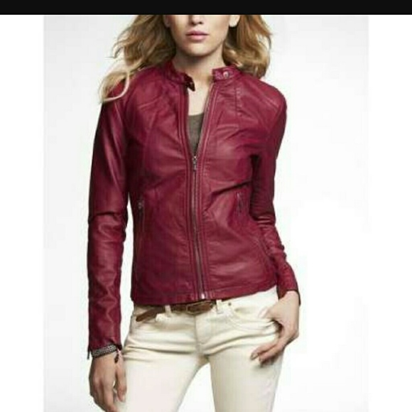 Red leather jacket