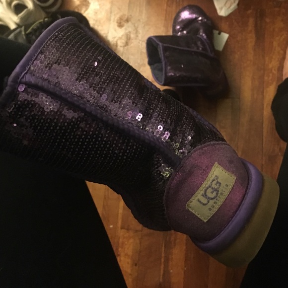 Purple sparkle sequin uggs