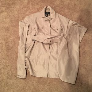 BCBGMAXAZRIA Belted Cape Trench