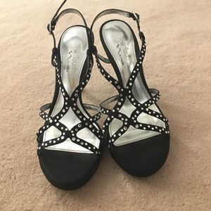 Black heels with gems