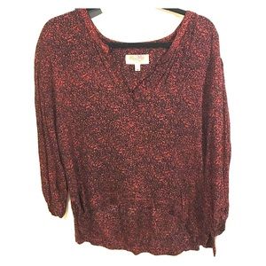 UO Ecoté Black and Red Patterned Shirt