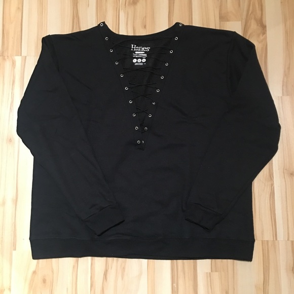 Lace up front sweatshirts - Picture 4 of 4