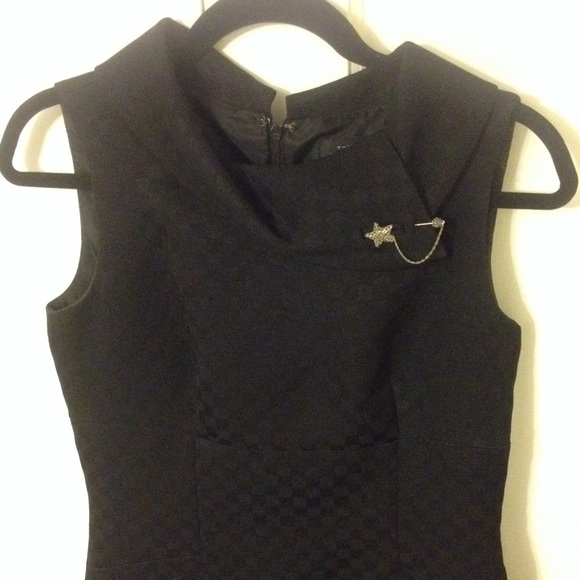 Black Tahari ASL sheath dress.