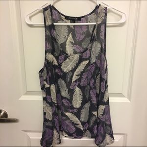 Feather printer tank top