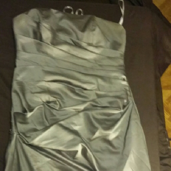 Satin bridesmaid dress