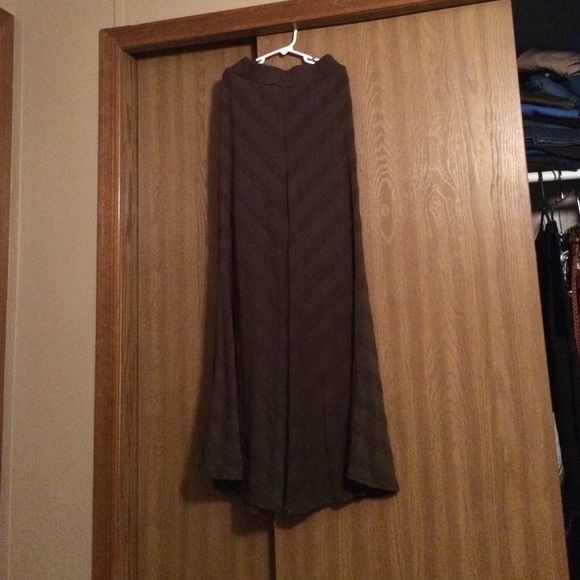 Olive green maxi skirt